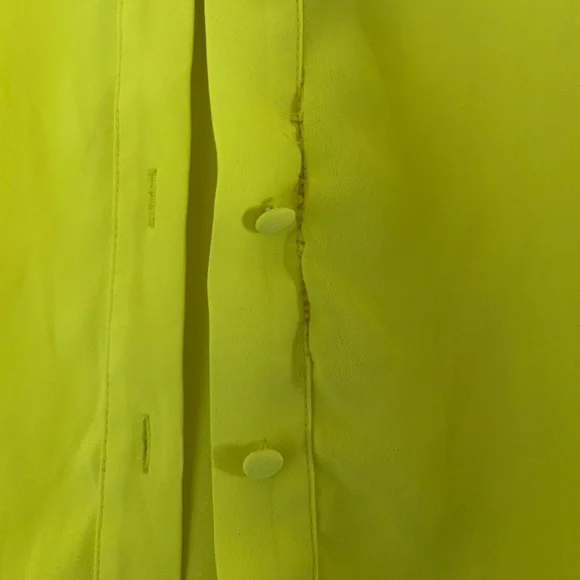 Riley & Rae Neon Yellow Ruffle Front Blouse - Picture 2 of 4